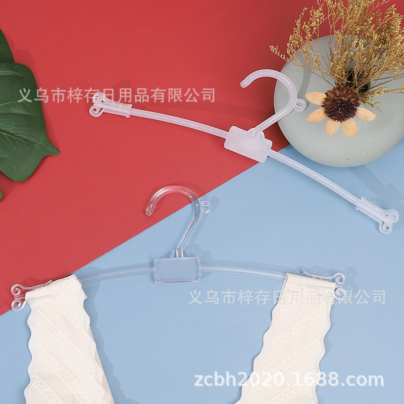 Inner hanger plastic bra inner hanger drying bra rack anti-slip multi-functional bra hook for underwear store transparent bra hook Specification image