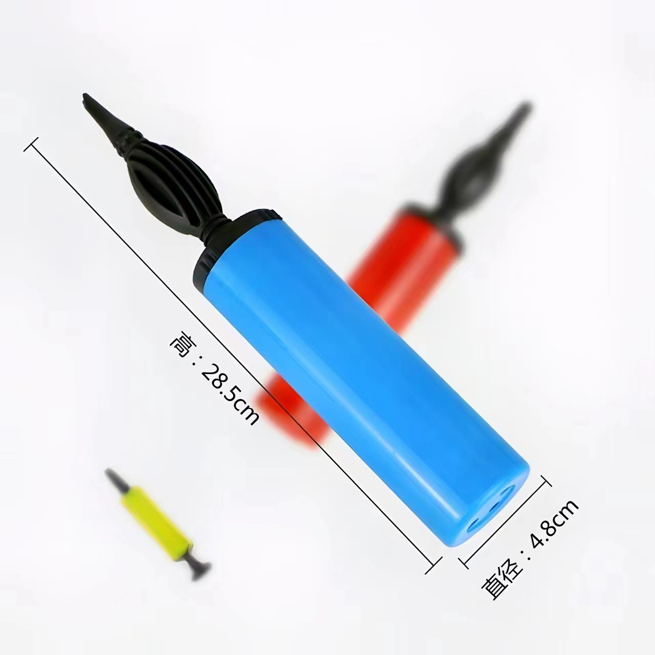 Balloon hand-pushed air pump, macaron-colored inflatable bed tool, portable air pump thickened details Picture