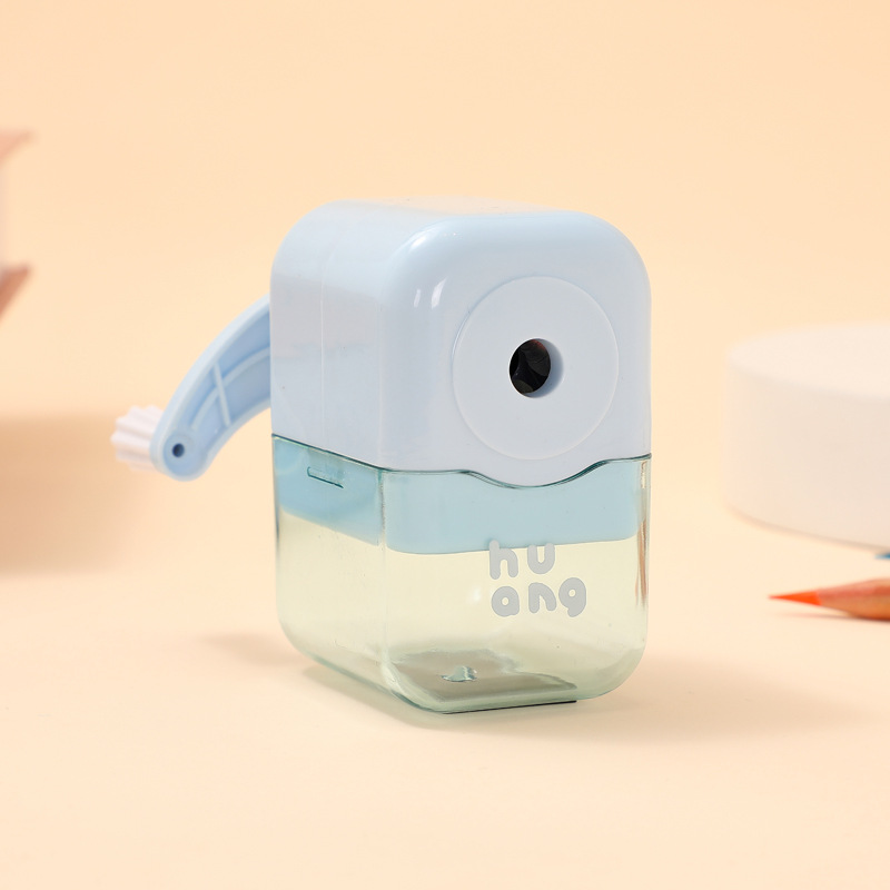 Primary school student stationery: macaron-colored hand-cranked pencil sharpener, pencil sharpener, children's automatic lead shaver, pencil sharpener Specification image