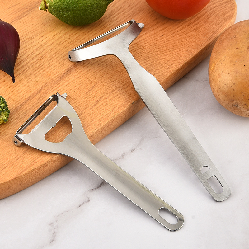 不锈钢瓜刨家用果蔬削皮器创意带开瓶器削皮刀土豆刮皮刀厨房工具