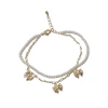 A fresh, fashionable, gentle and versatile double-layer chain pearl bow bracelet, a French light luxury and high-end jewelry accessory Item Picture