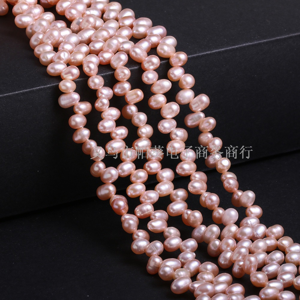 Exquisite natural freshwater Sanqi hole pearl beading DIY jewelry accessories, handcrafted jewelry semi-finished product production and wholesale Application Scenario