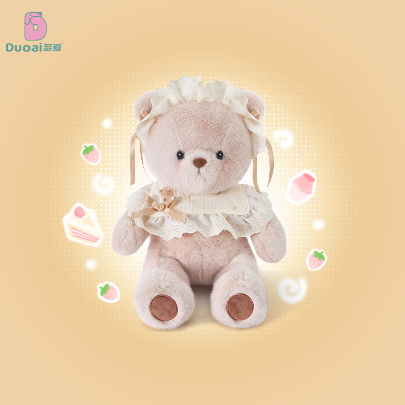 Wholesale of genuine milk puff bear plush toys, cartoon Lolita rabbit sleeping dolls for best friends