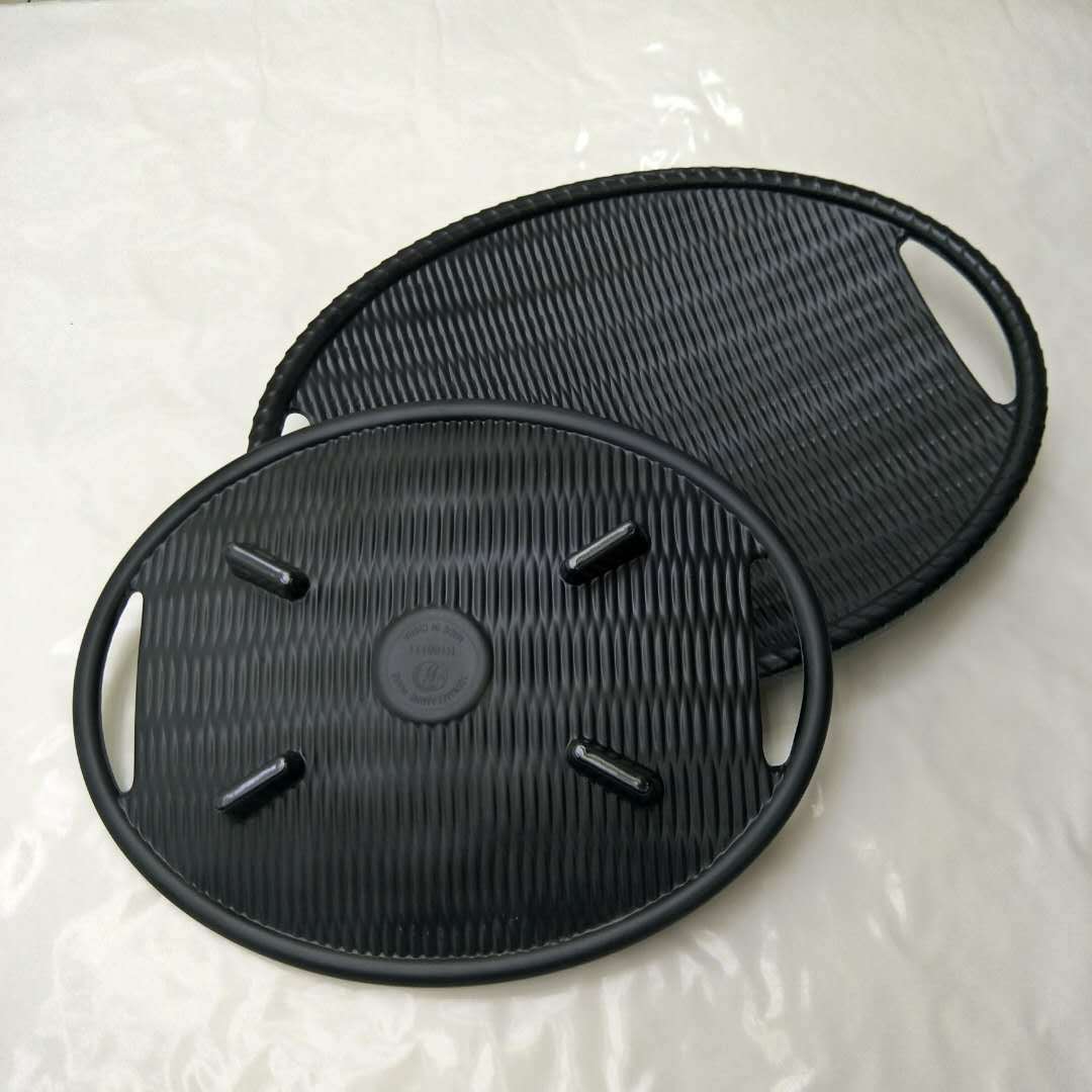 Bamboo-woven melamine fruit basket, melamine tableware, vegetable basket, fruit plate, tray, storage plate details Picture