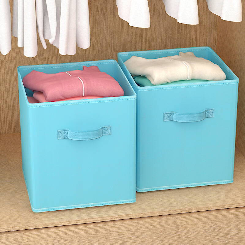 江西工厂无纺布收纳箱批发带手提可折叠方形衣服存储盒套装收纳箱