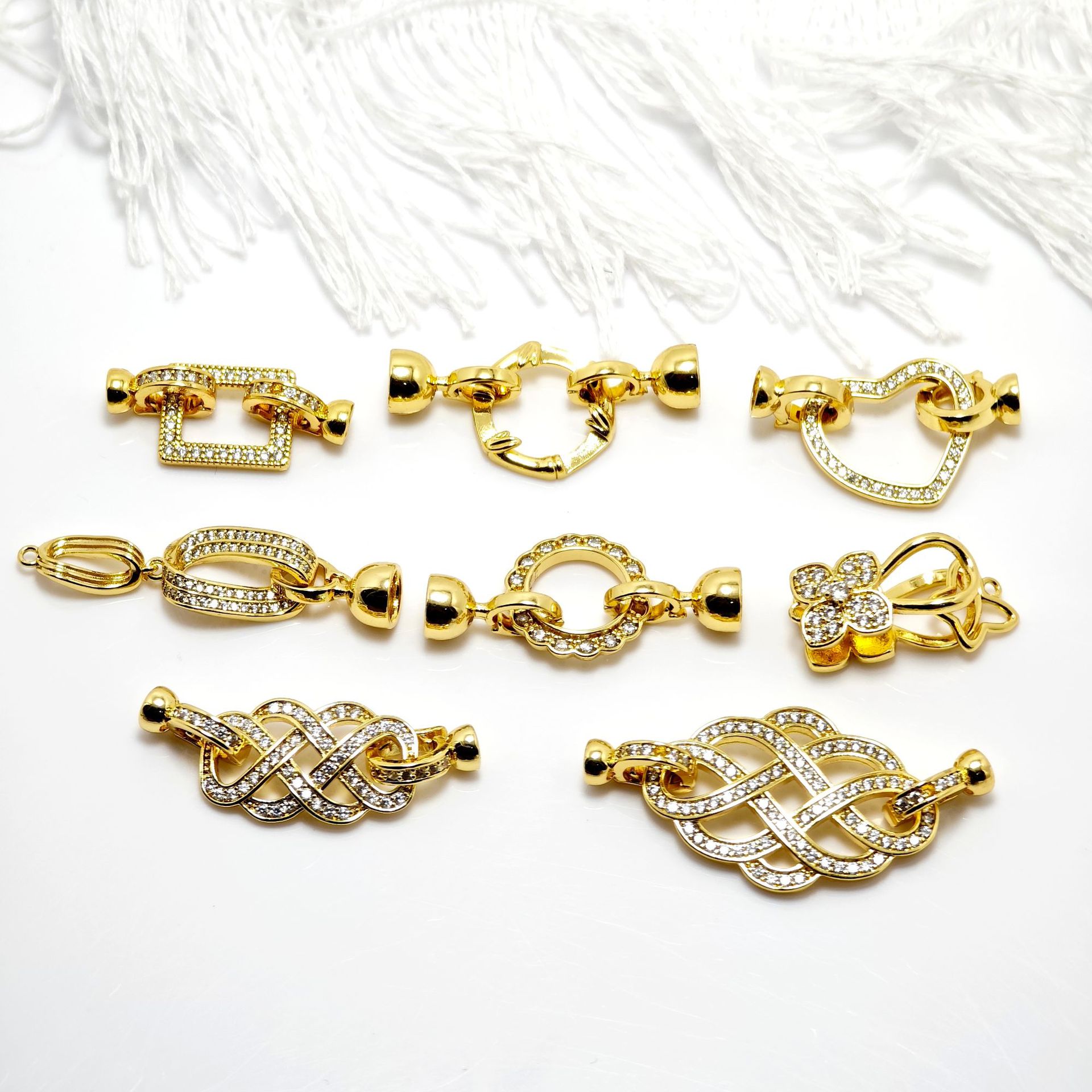 Pearl necklace buckle, 8-shaped buckle, handcrafted end buckle, connecting buckle, mother-and-child buckle, sweater chain, universal buckle, DIY accessories