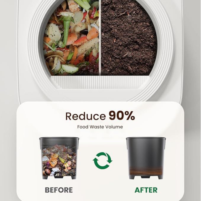 4L procesador de residuos de cocina máquina de tratamiento secado de alimentos domésticos compostador foodperson limpieza doméstica details Picture