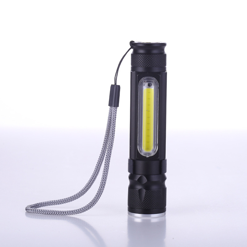 Customized manufacturer wholesale of multi-functional rechargeable flashlights, mini aluminum alloy flashlights, portable telescopic led flashlights