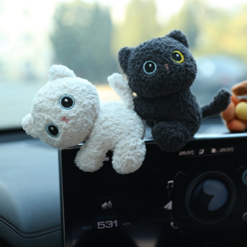 Cute doll computer clips, second-generation office desk companions, plush toys, desktop decorations, cats wholesale Application Scenario