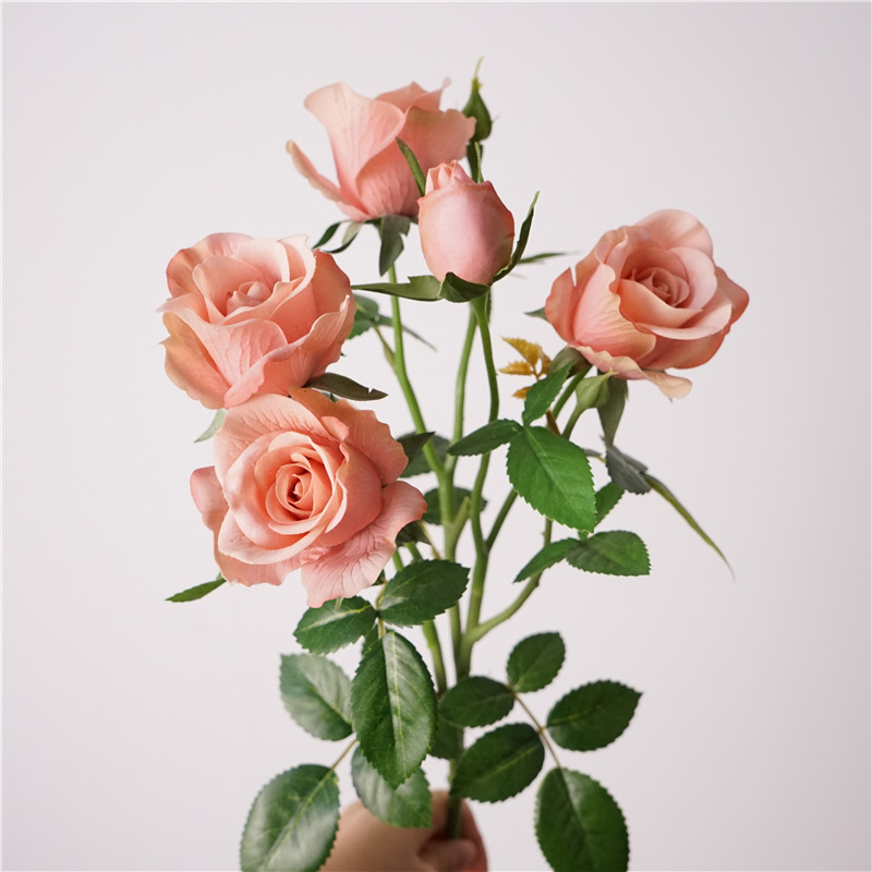 手感保湿玫瑰仿真花多头泡泡玫瑰客厅餐桌茶几装饰摆件婚庆布置产品图