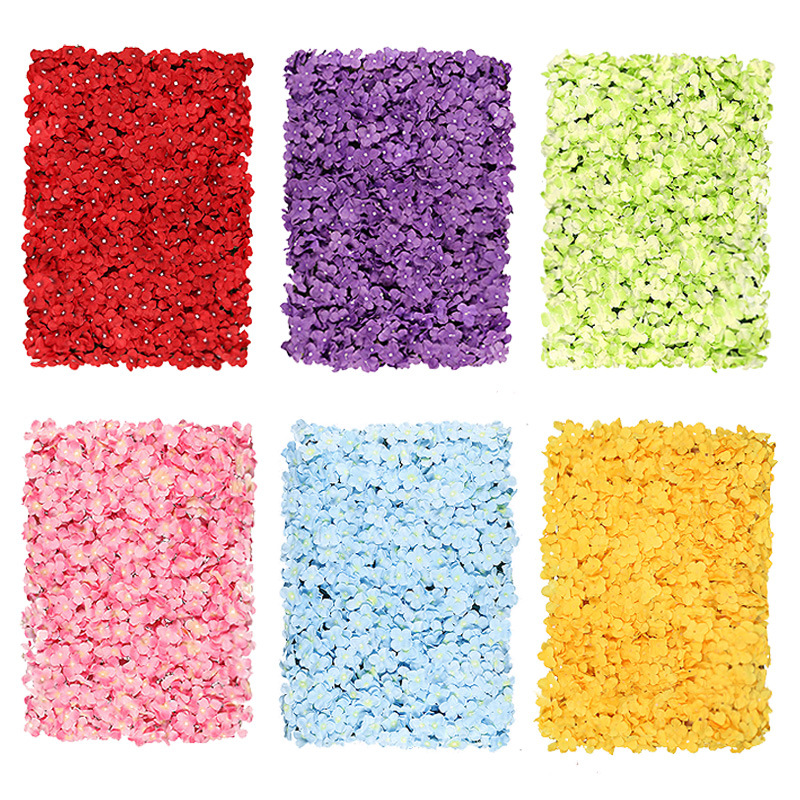 Wholesale of artificial artificial flower walls for wedding photo studio background walls and wedding interior decoration with artificial hydrangeas and silk flowers