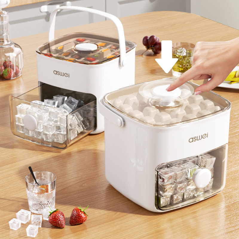 Press ice cube trays, ice cube molds, ice boxes, ice hockey balls, magic molds, large-capacity ice storage, household food-grade refrigerators details Picture