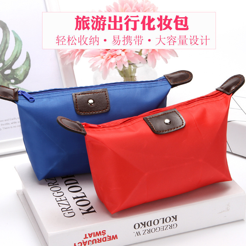 Large-capacity, high-end sugar makeup storage bag, travel portable women's summer small bag, dumpling bag Specification image
