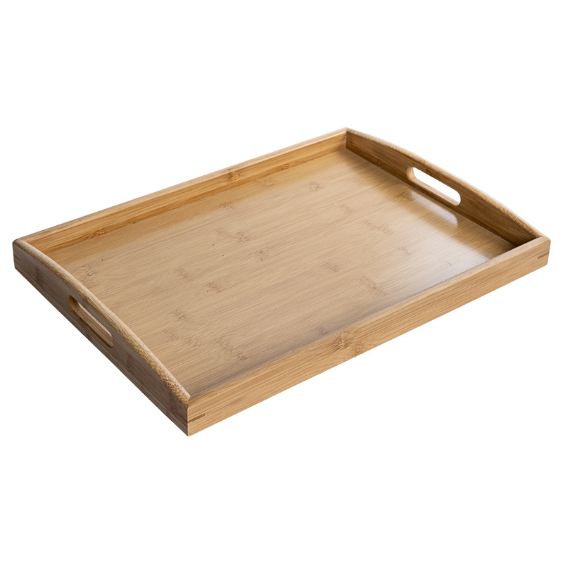 Wholesale bamboo pallets from the manufacturer, household living room and kitchen solid wood pallets, simple tea plates, hand-held dinner plates, tea snack plates Application Scenario