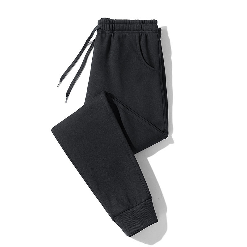 Casual sweatpants for men's autumn and winter, new Korean-style oversized, thickened, trendy printed fleece pants in stock for wholesale Item Picture