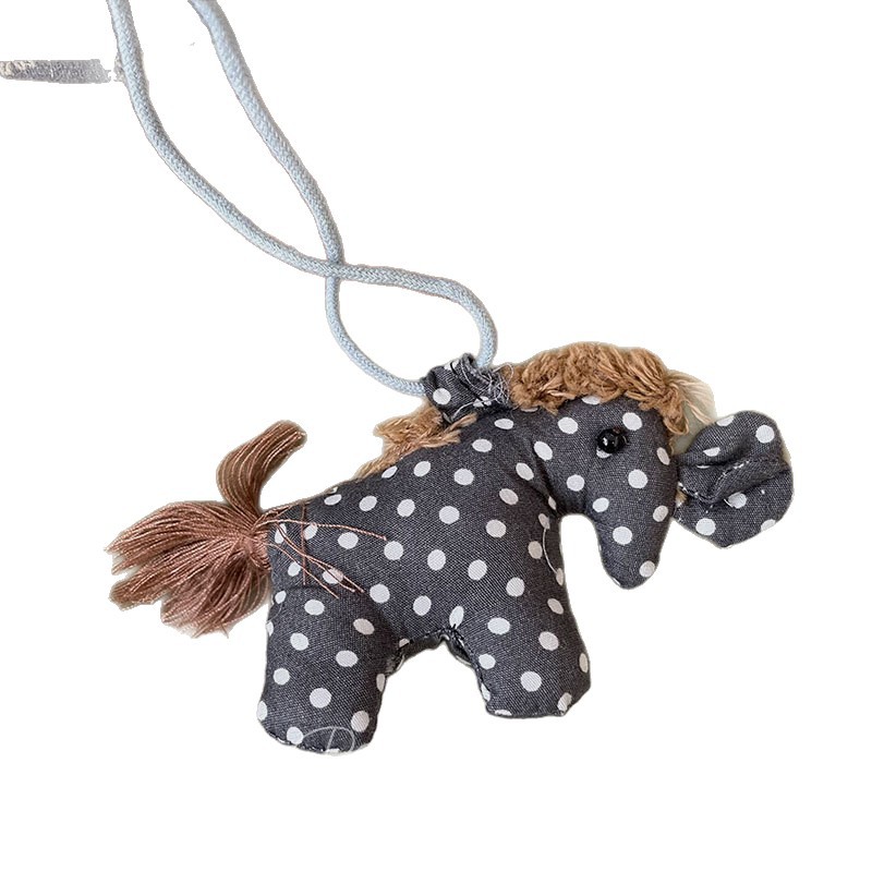 Soft and cute plush toy necklace, polka dot fabric pendant, forest-themed, girlish and adorable necklace, daily wear and accessories Item Picture