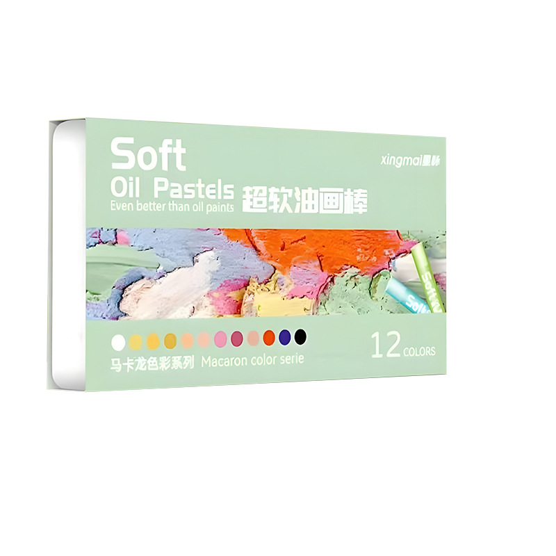 Starpulse Super Soft Heavy Color Oil Pastels 12-color Student 12-color diy Painting Colorful pastels Kindergarten Graffiti Soft Crayons Item Picture