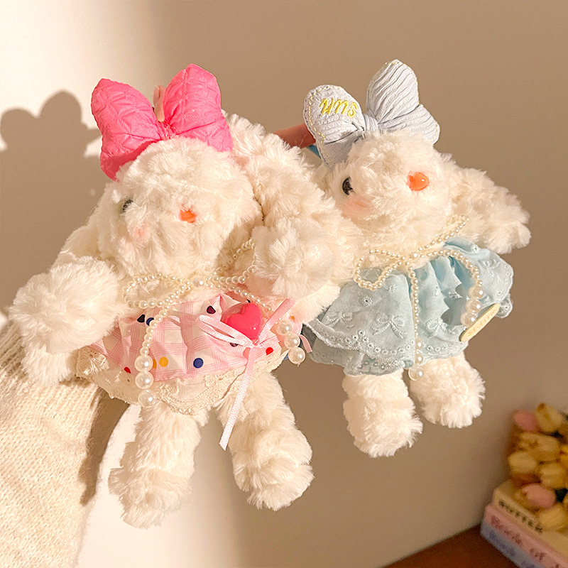 Princess-style cartoon rabbit dolls, girls' gifts, plush toys, keychains, pendants, bags, decorations, plush