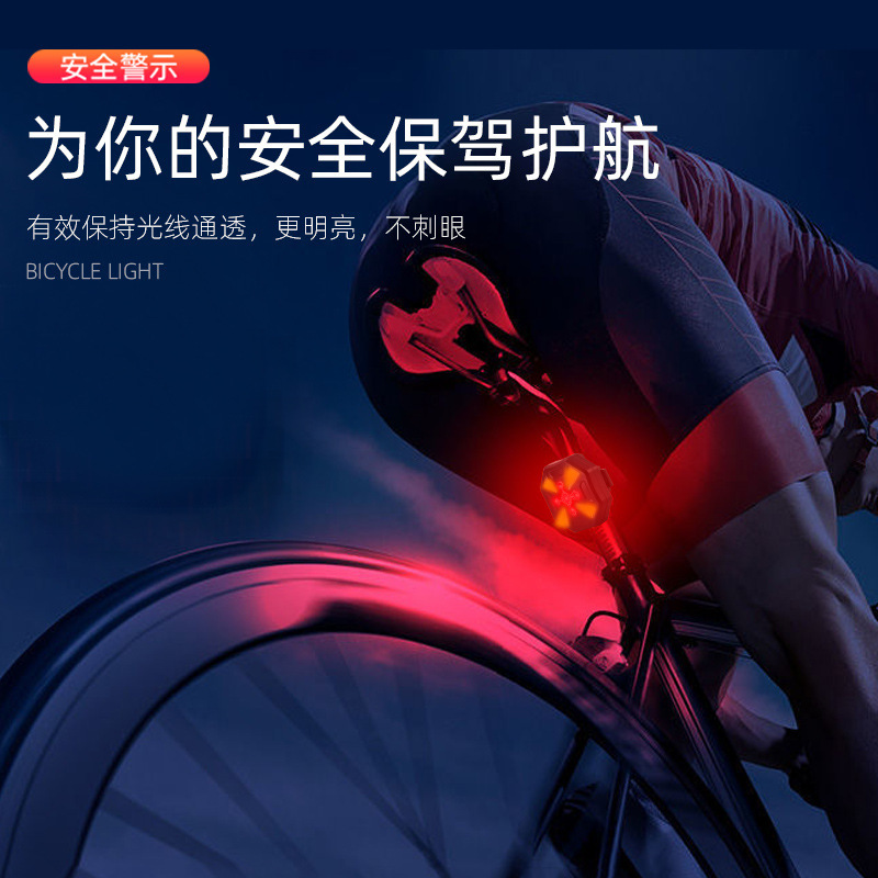 Bicycle taillights, night riding lights, charging riding flashlights, bicycle lights, night warning lights, mountain bike lights, equipment accessories details Picture