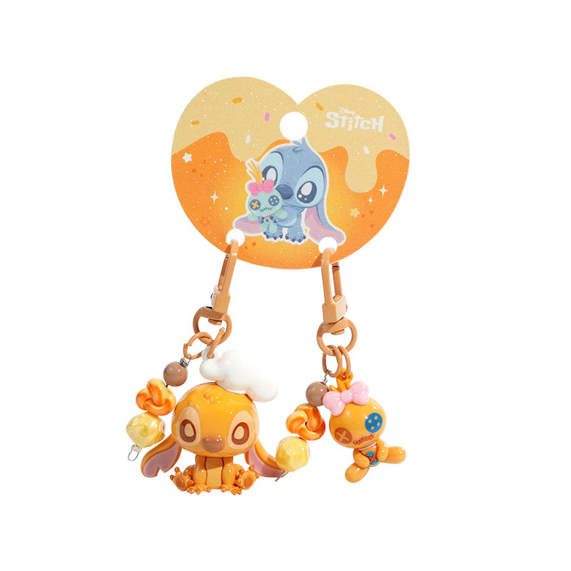 Official Stitch Bakery series keychains, cute cartoon little nose, couple pair keychain bag pendants Item Picture