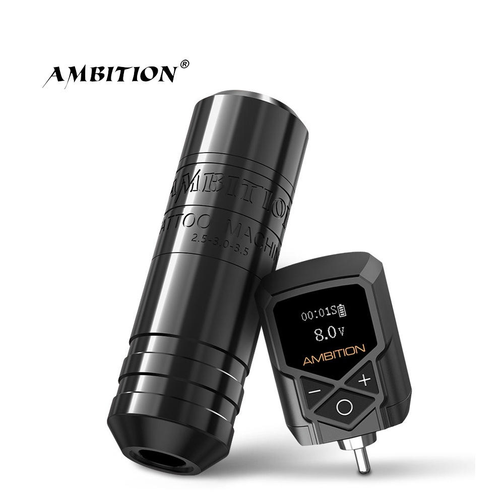 shanilak  士兵28mm短笔搭配无线电源套装便携带刺青纹绣工具用品