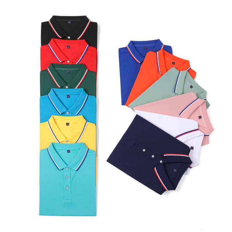 Pure cotton polo shirts with printed logos, collared short-sleeved shirts, custom-made work clothes, embroidered advertising cultural shirts, and corporate uniforms Application Scenario