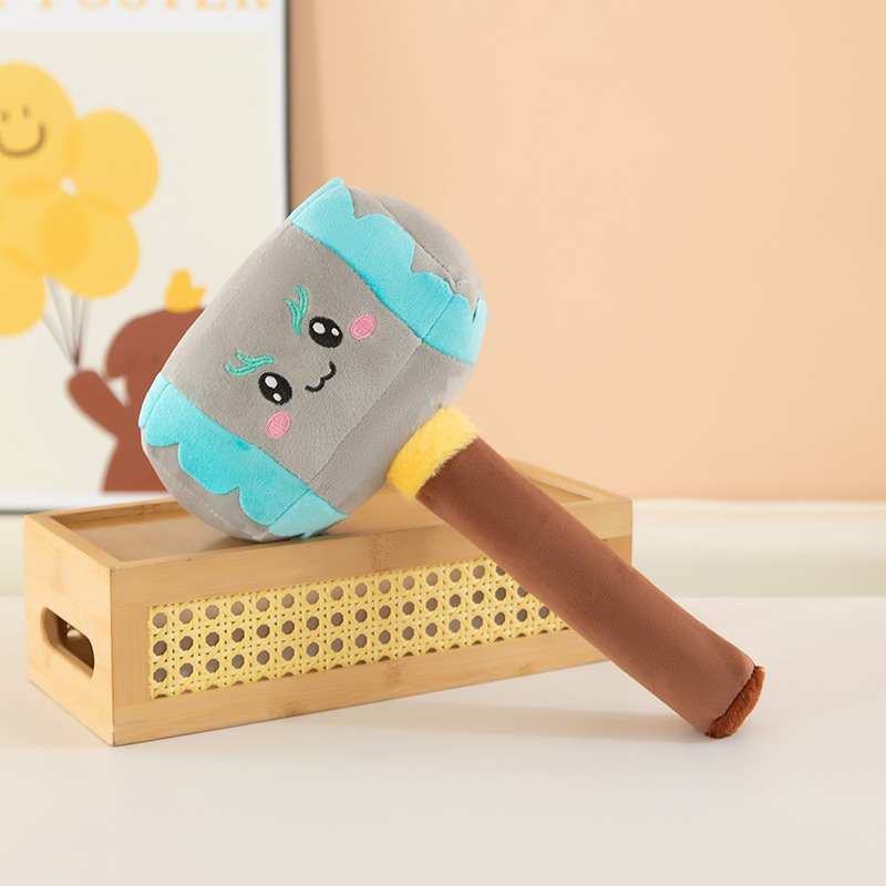 创意碎冰锤毛绒玩具仿真锤子搞怪表情沙雕立体打闹玩偶送闺蜜礼物