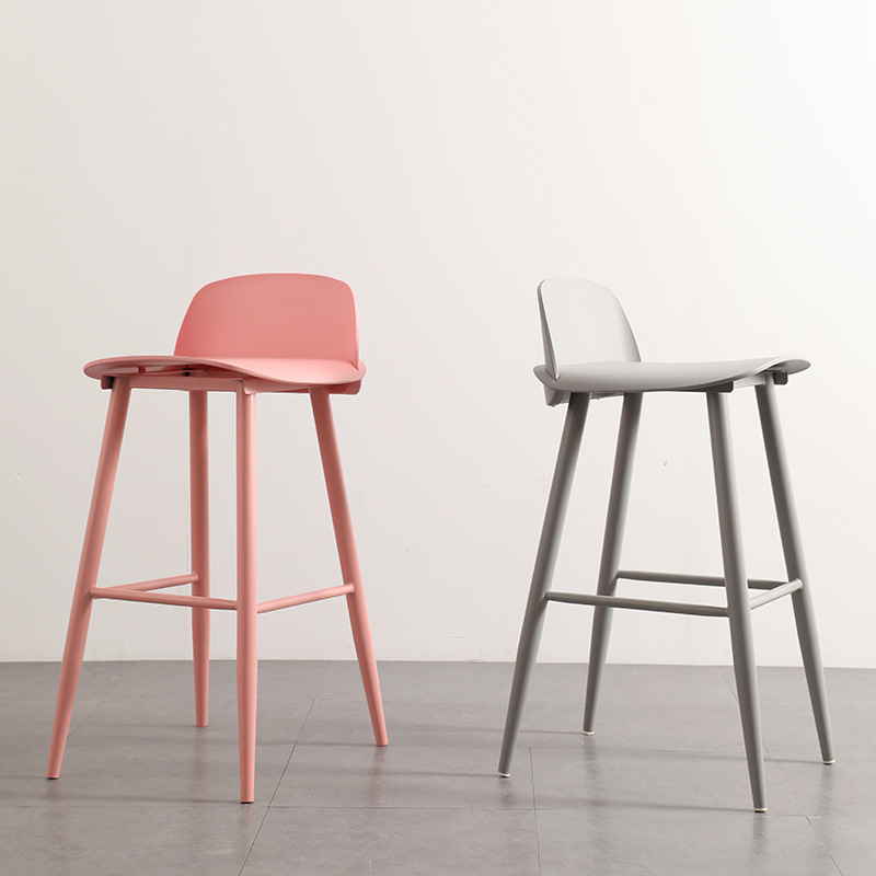 Nordic Star Creative bar stool, 60cm plastic high chair, modern and simple designer bar stool Specification image