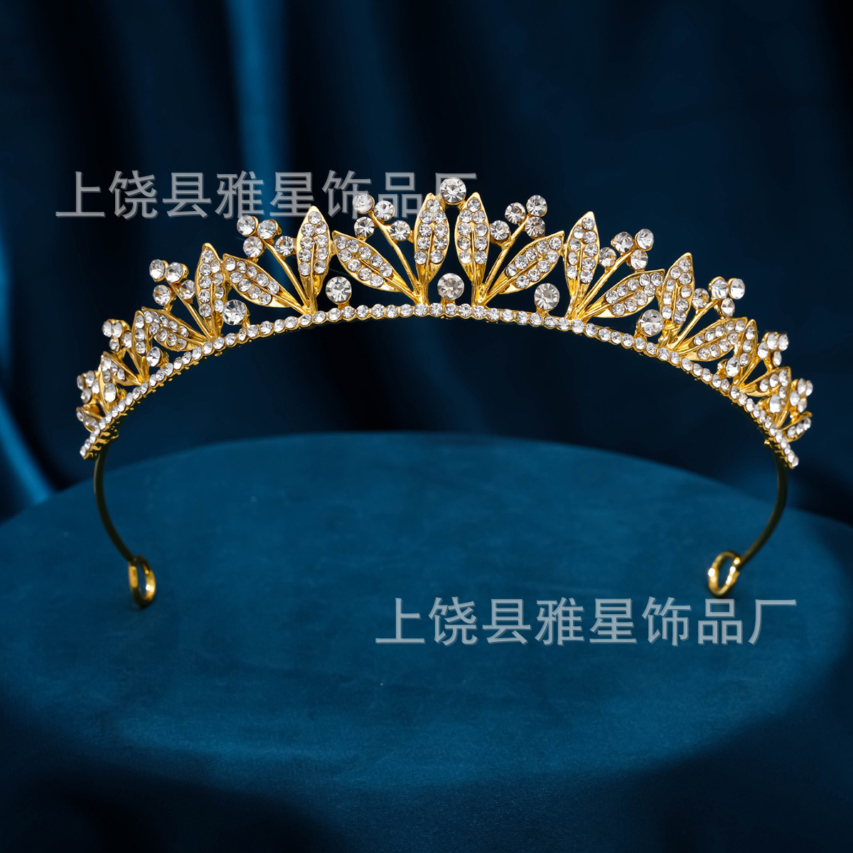 Cross-border best-selling bride's crown headwear, wedding dress accessories, hair bands, princess birthday stage luxury crown rhinestone hair accessories Specification image