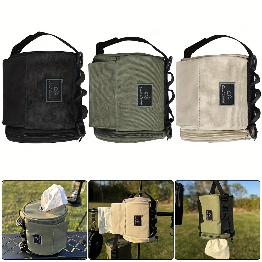 Cross-border outdoor camping toilet paper rolls, multi-functional tissue paper storage bags, table and chair hanging picnic bags, tissue paper holders, portable tissues Cross-border outdoor camping toilet paper rolls, multi-functional tissue paper storage bags, table and chair hanging picnic bags, tissue paper holders, portable tissues