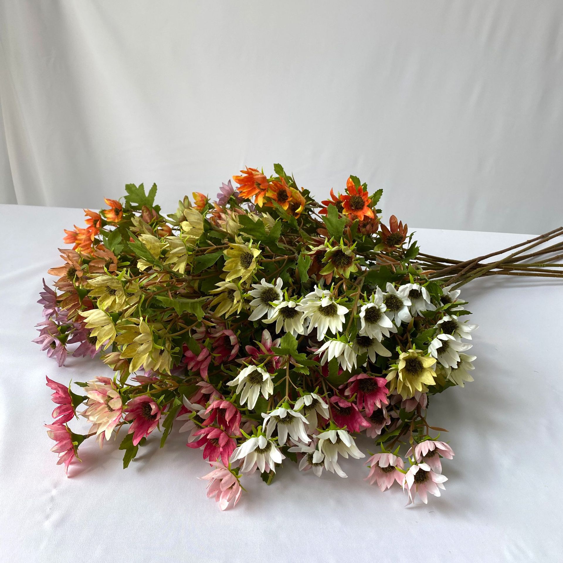 仿真花DIY发饰配件/仿真花/5朵塑膠花/假花/假花批发细节图