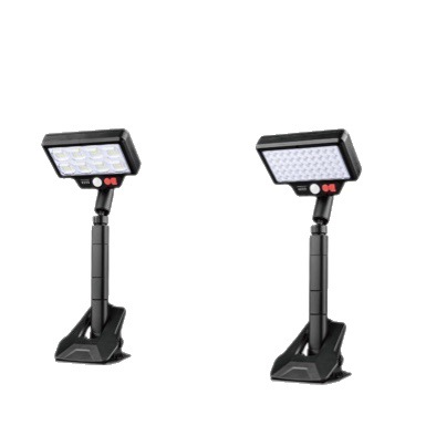 Multi-functional clamping solar sensor lamp, dual-purpose vertical clamping, rotatable and adjustable ground lamp, outdoor lighting lamp Item Picture