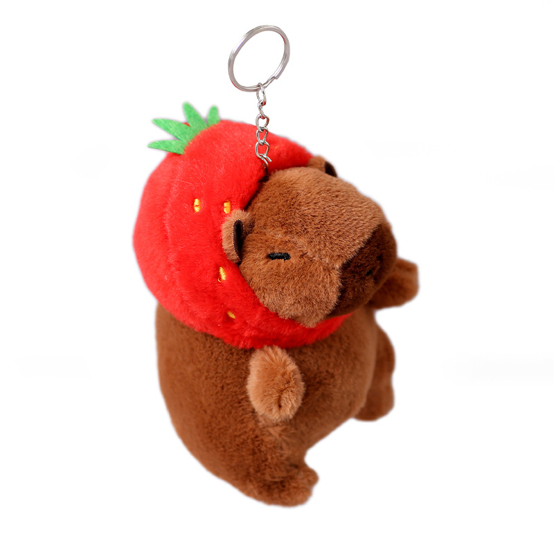 Kapibala plush pendant, water guinea pig keychain, Kneading fun Kapibala plush toy doll Item Picture
