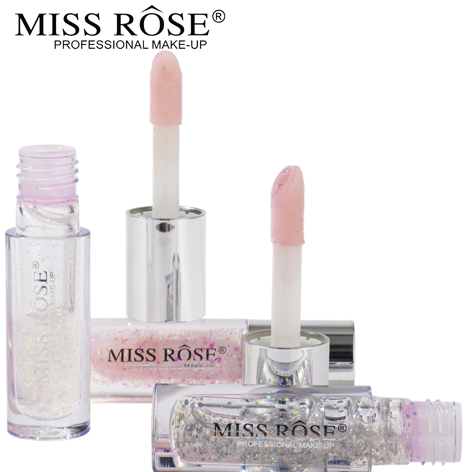 MISS ROSE 跨境6色唇彩 持久滋润元气唇釉 网红达人影楼拍摄口红