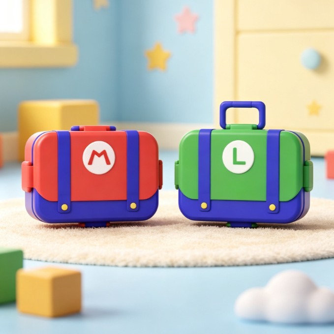 baby lunch box, in an ins style with a high level of appearance, is a robot children's cartoon lunch box with portable compartments Specification image