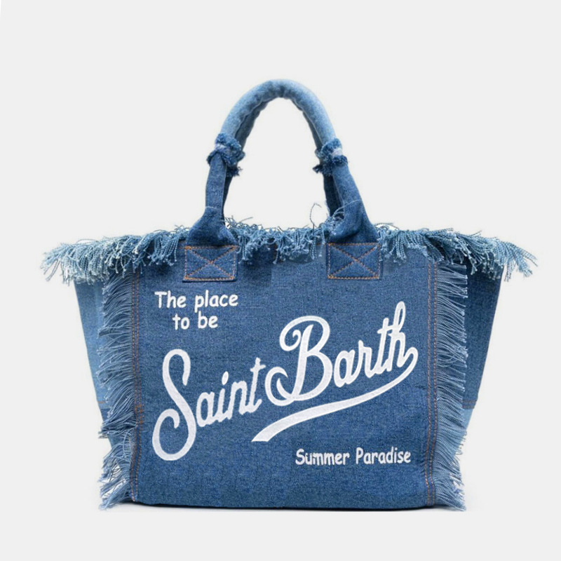 Cross-border canvas bags, printed canvas bags, large-capacity canvas tote bags, women's single-shoulder bags, new beach bags, fringed canvas bags, hand-held shoulder bags, canvas bags Specification image