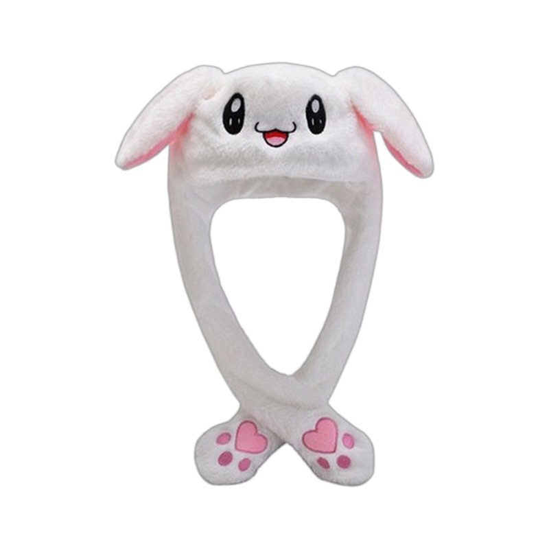 Douyin's popular rabbit-ear hats that move when pinched, cute rabbit hats for children, and trendy hats for street vendors Item Picture
