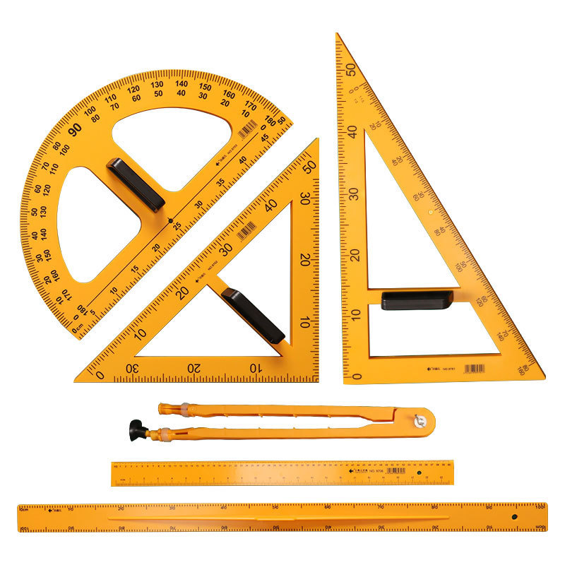 Set square teaching AIDS, protractor, ruler, set square, mathematics teaching tools, blackboard ruler, compass, straightedge, magnetic attraction Item Picture