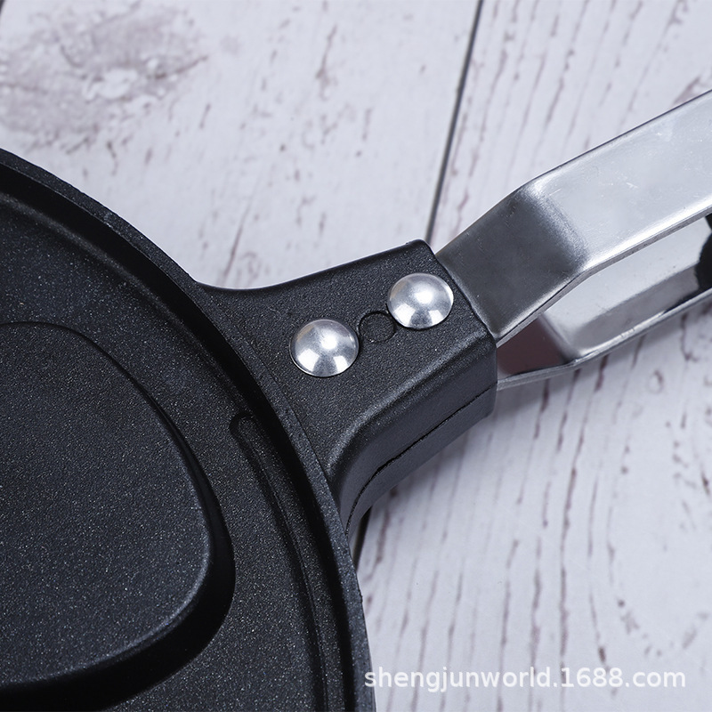 卡通蛋糕烤盘华夫饼烤盘蛋糕模烘培鸡蛋仔家用三明治烤盘模具批发白底实物图