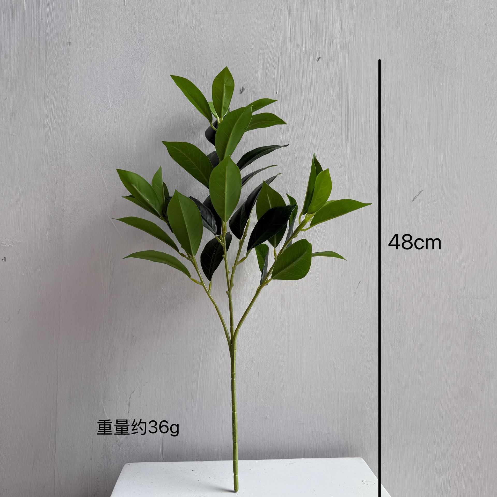 仿真柠檬叶 桔叶 桂花月桂叶 茶树叶 手感叶子植物造景树装饰家居细节图