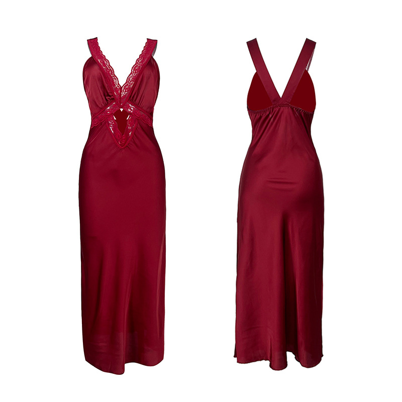 旗袍/连衣裙/高定礼服/红色礼服/洛丽塔白底实物图