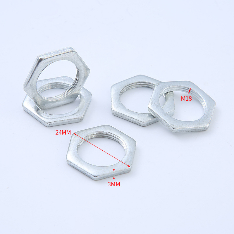 808 hexagonal thin nut, M18 thin-walled fine-tooth hexagonal ultra-thin processed nut, pressed nut grade fastener details Picture