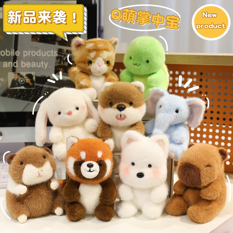 Q-cute palm treasure desk companion doll, adorable plush toy doll, study companion, birthday gift for girls