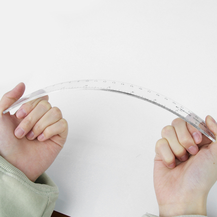 Yalong Cross-border best-selling plastic flexible tape measure 25 cm, math tool, school ruler, student and office surveyor Item Picture