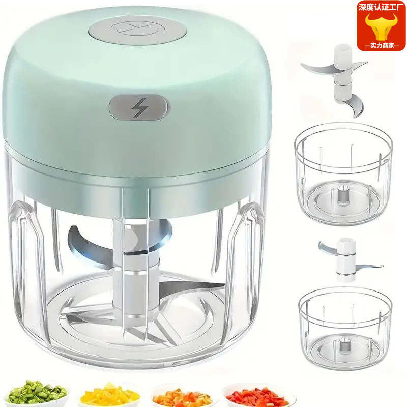 蒜泥器USB充电 电动捣蒜器迷你蒜泥器压蒜器家用蒜蓉机打蒜器打蒜