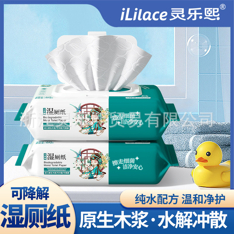 Papel higiénico húmedo bolsa pequeña portátil para limpiar el trasero bolsa grande higiénica especial lavable y biodegradable toallitas húmedas papel toallitas para el baño details Picture