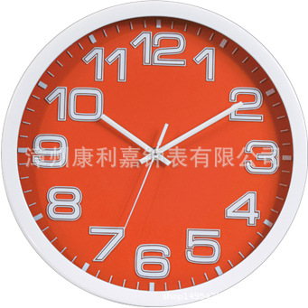 14寸静音时钟挂墙免打孔钟表挂墙时尚轻奢家用创意挂钟创意时钟表细节图