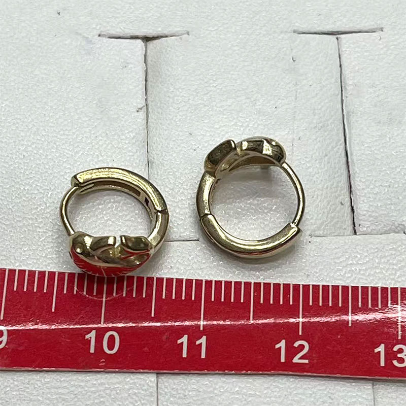 Cross-border bestsellers, Instagram-style earrings, versatile, simple and fashionable, golden earrings, round gold-plated earrings