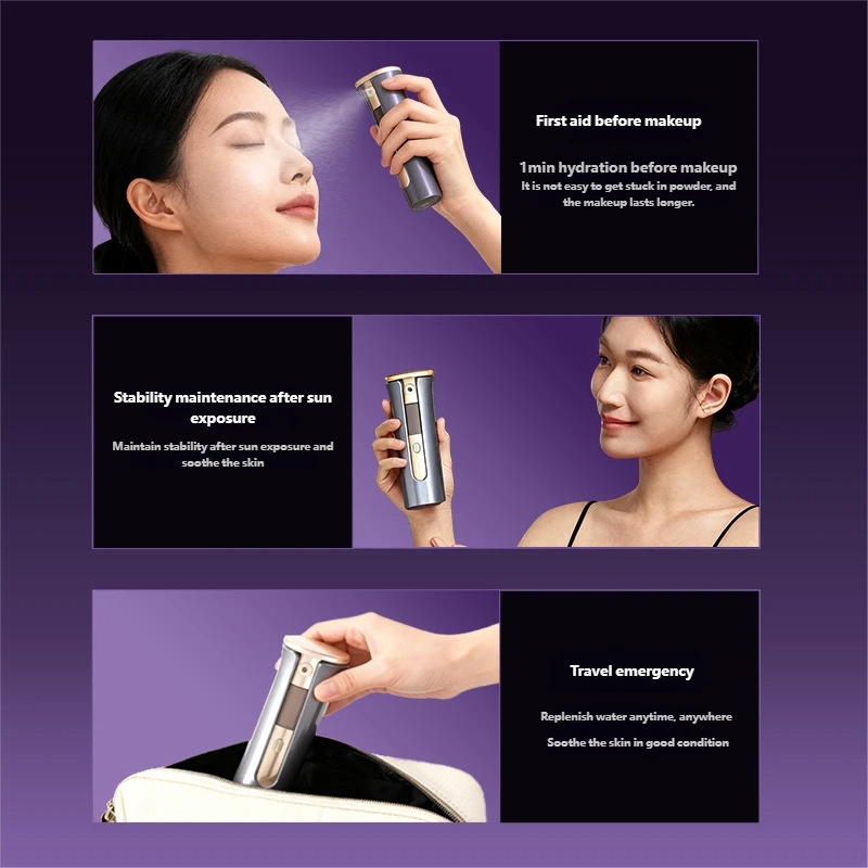 shanilak Water Replenishing Spray Instrument, facial mist electric water Replenishing steam Face Device, rechargeable facial cold spray machine for export Specification image