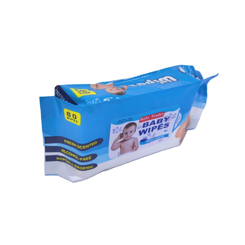 80-pack wet wipes, baby and mother cleaning wet wipes, baby and newborn baby hand and mouth wet wipes, large packages for export Item Picture